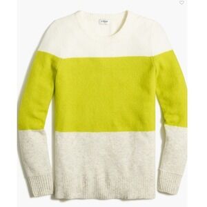 J.Crew Colorblock Crewneck Sweater – Extra-Soft Yarn – Women's Large – NWT